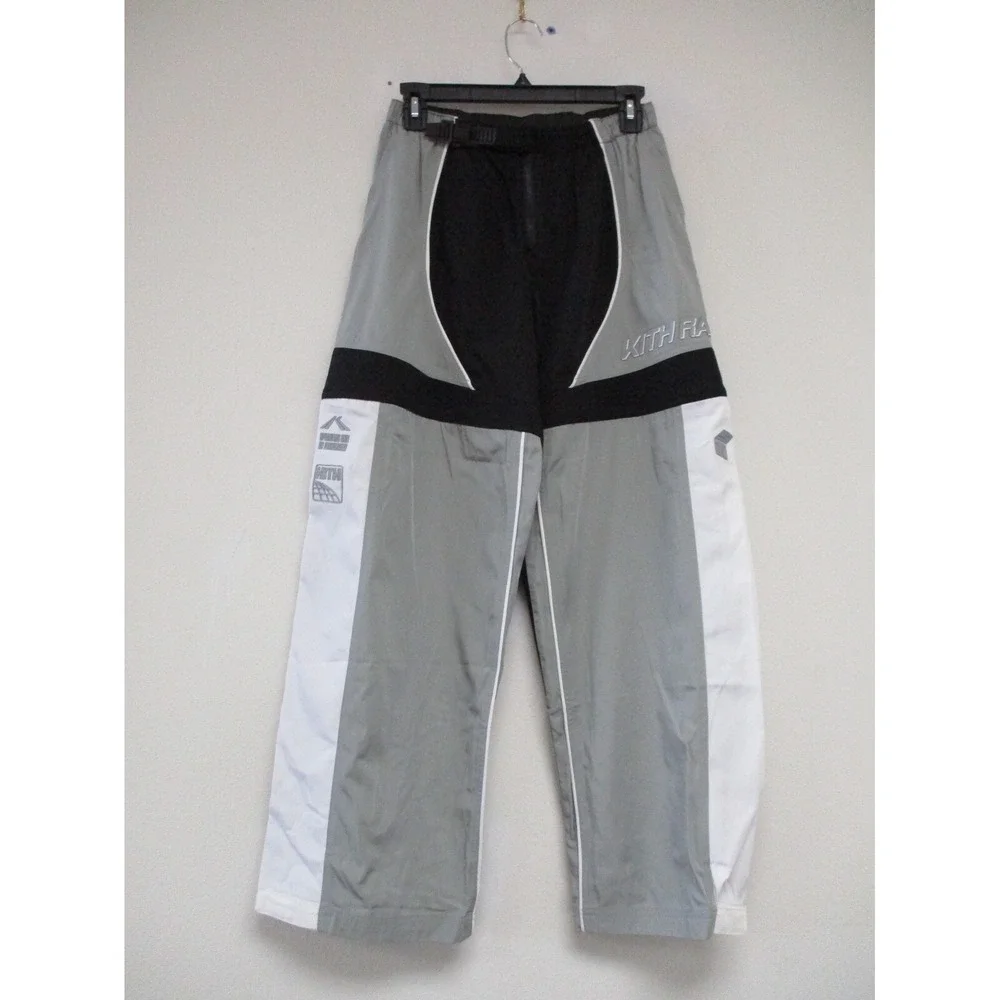 Kith Racing Collection Motocross Pants Mens Small Gray Belted Y2K Baggy